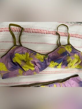Lyre Bird Stretch Satin Bra